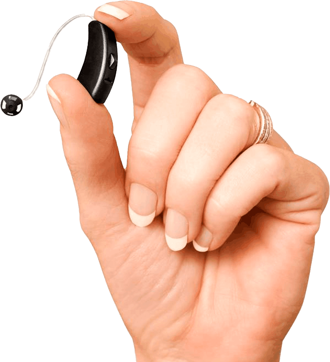 Hearing aid in hand